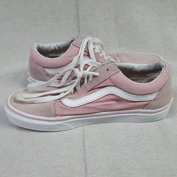 Vans Off The Wall Sneakers Womens 7 Pink Suede Canvas 500714 Lace Up Shoes - Picture 6 of 9